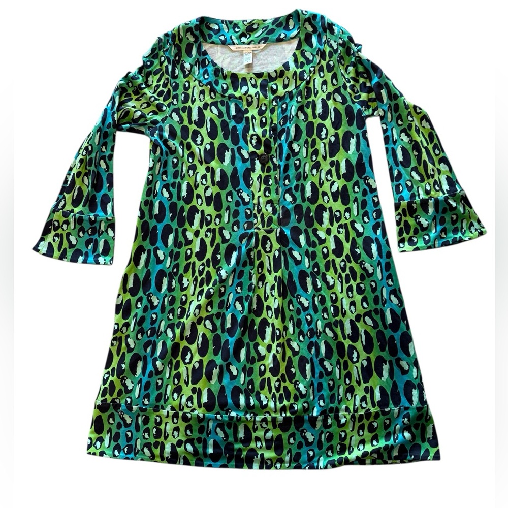 DIANE VON FURSTENBERG 'Gaby' Printed
Shift Dress Size 8
